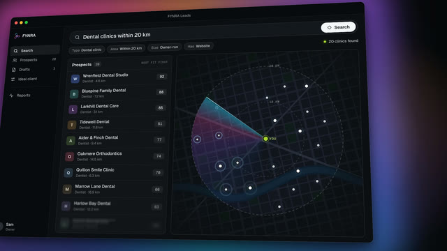 AI lead generation, a frame from the ad