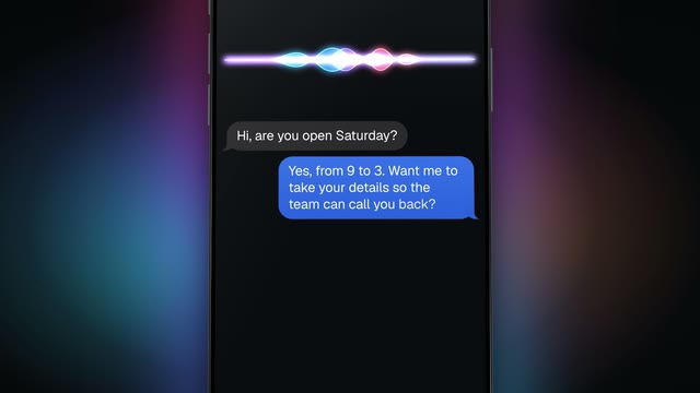 AI receptionist, a frame from the ad